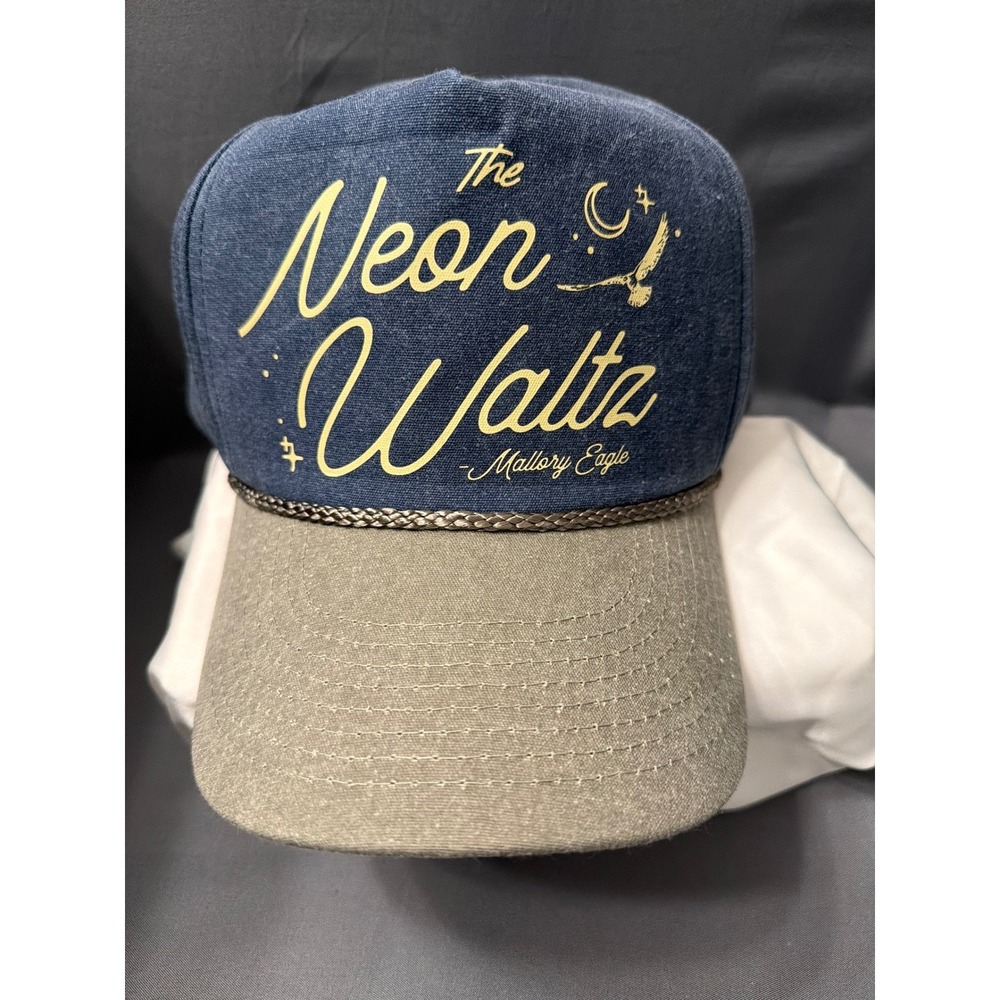 Mallory Eagle The Neon Waltz Cobra Caps Snapback Hat Blue Tan Western Country